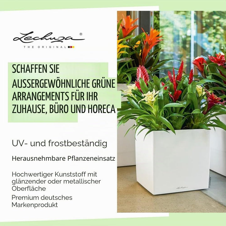 LECHUZA CUBE Premium 50 anthrazit metallic 16563 49x49x49.5 cm Anthrazit Metallic, 49x49x49.5 cm Ant