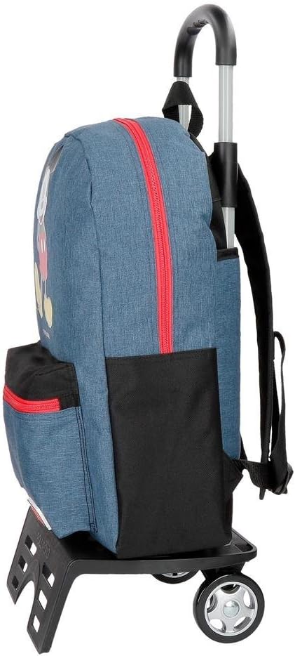 Disney Mickey Blue Rucksack mit Trolley Blau 32x42x16 cms Polyester 21.5L