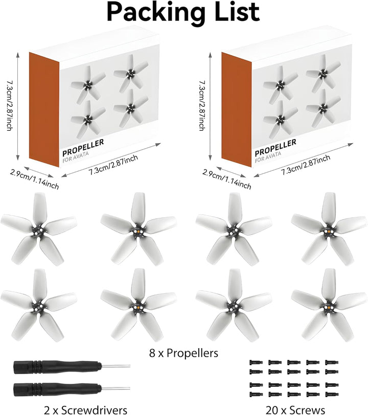 Propeller für DJI Avata Ersatzpropeller Blätter Geräuscharm Zubehör für DJI Avata Drohnenzubehör Exk