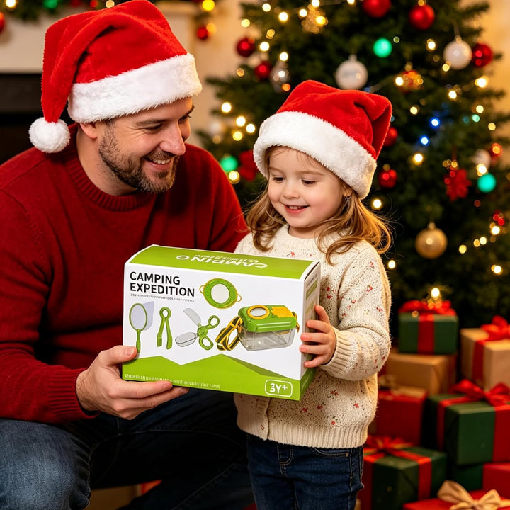Entdecker Set für Kinder ab 4, 17 Stück Forscherset für Kinder, Insektenbox mit Lupe, Kinderlupe, In