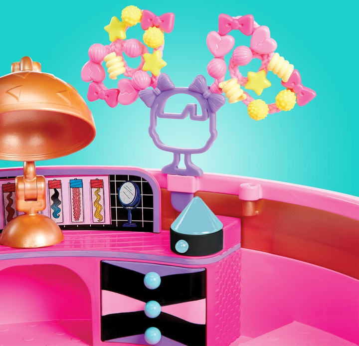 L.O.L. Surprise! Hair Beads Salon Spielset - Mit 1 Puppe und 100 Perlen sowie Haargummis, Spiegel un