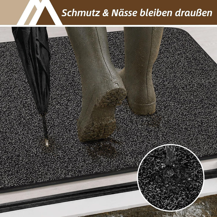 COSY HOMEER Fussmatte Innen 50 x 80 cm, Anthrazit Anthrazit 50 x 80 cm (Rechteckig), Anthrazit 50 x