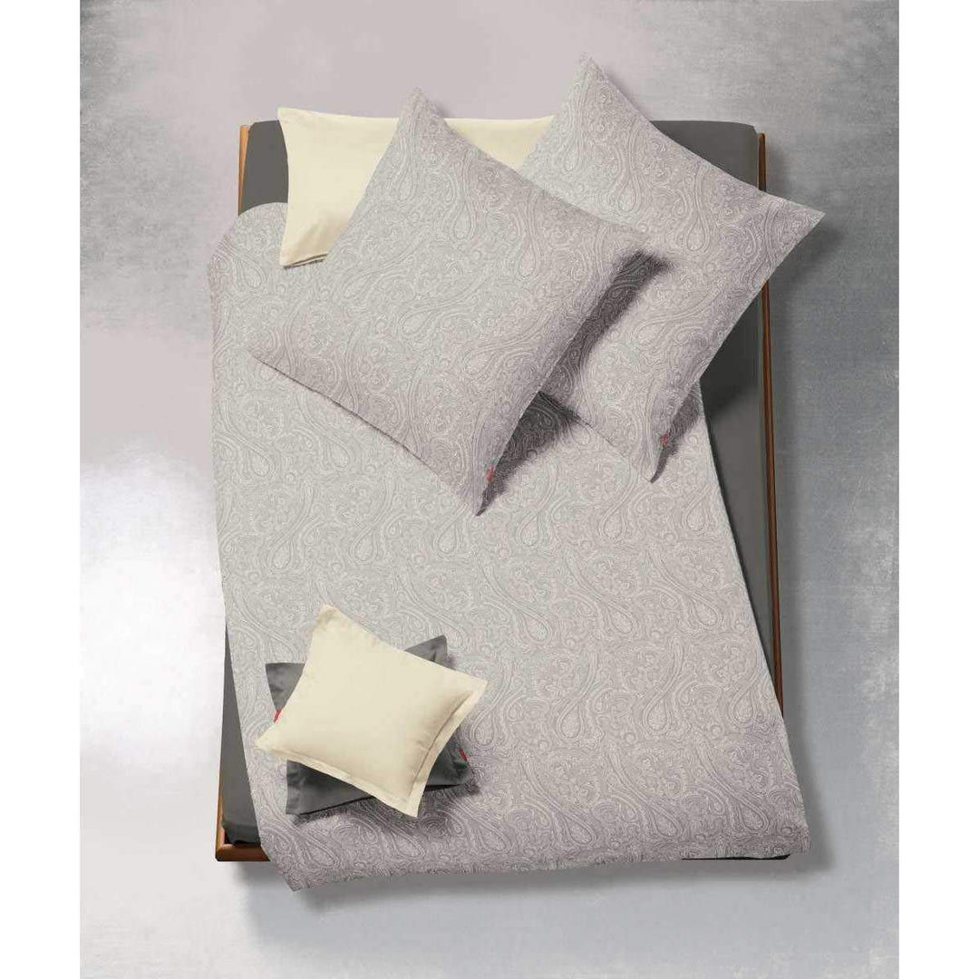 fleuresse Zürich Bettwäscheset, Damast, Melange-Silber, 38 x 28 x 5 cm 38.0 x 28.0 x 5.0 cm Melange-