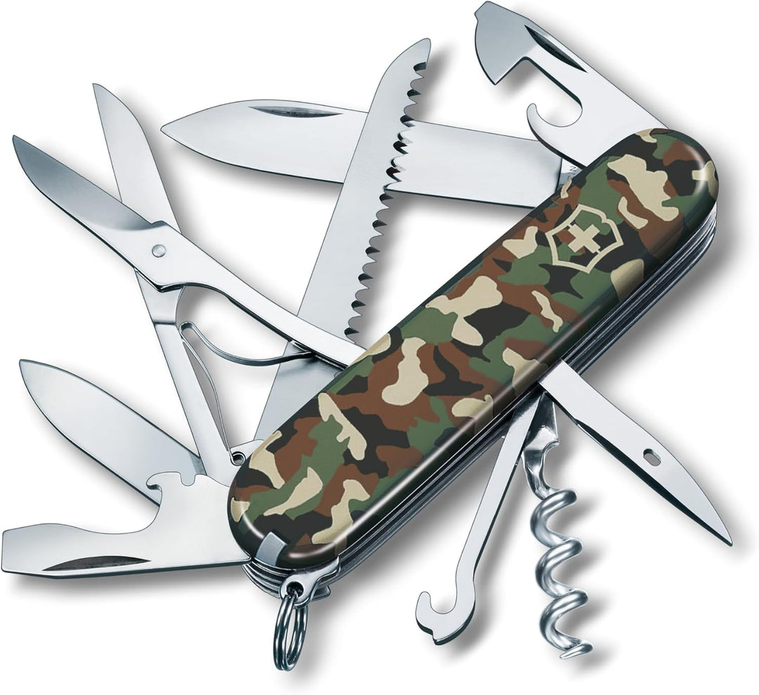 Victorinox Schweizer Taschenmesser Huntsman, Swiss Army Knife, Multitool, 15 Funktionen, Klinge, Kor