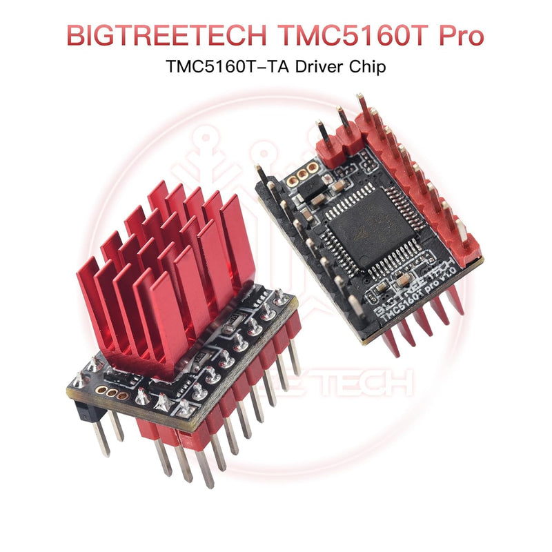 BIGTREETECH 2Pcs TMC5160T Pro V1.0 SPI Stepper Motor Drivers Mute Driver with heatsink Ultral Silent