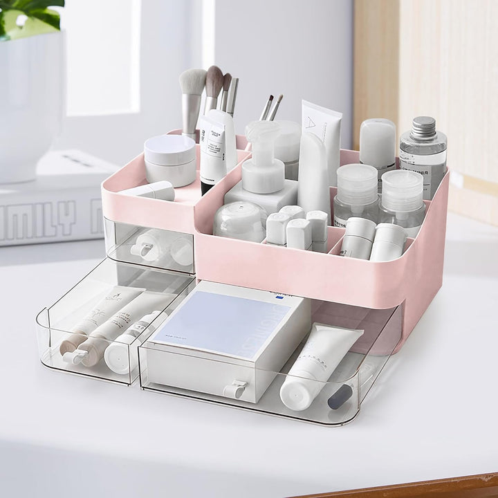 Lacuasmall Make Up Organizer Kosmetik Aufbewahrungsbox mit Schubladen, Schminktisch Organizer für Wa