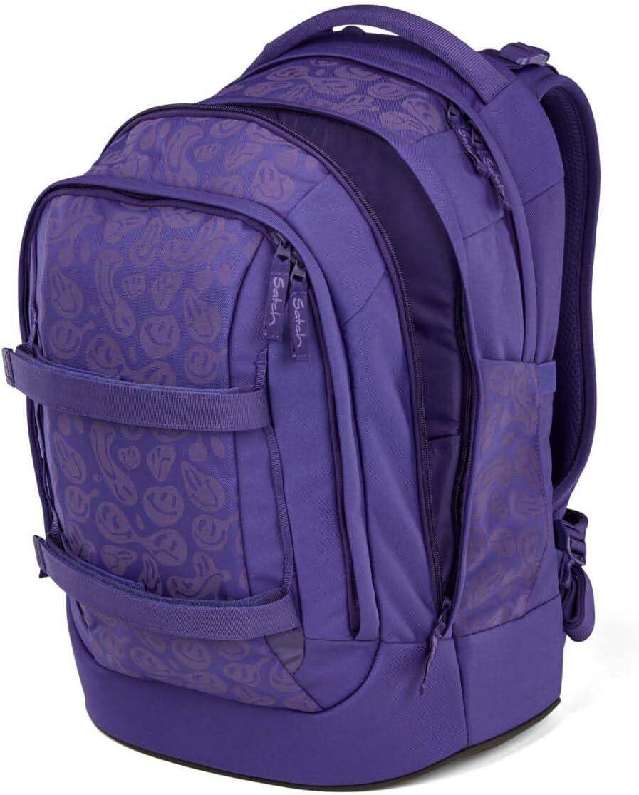 Satch Pack Schulrucksack Set 2tlg. inkl. Pencil Slider (Bright Faces), Bright Faces