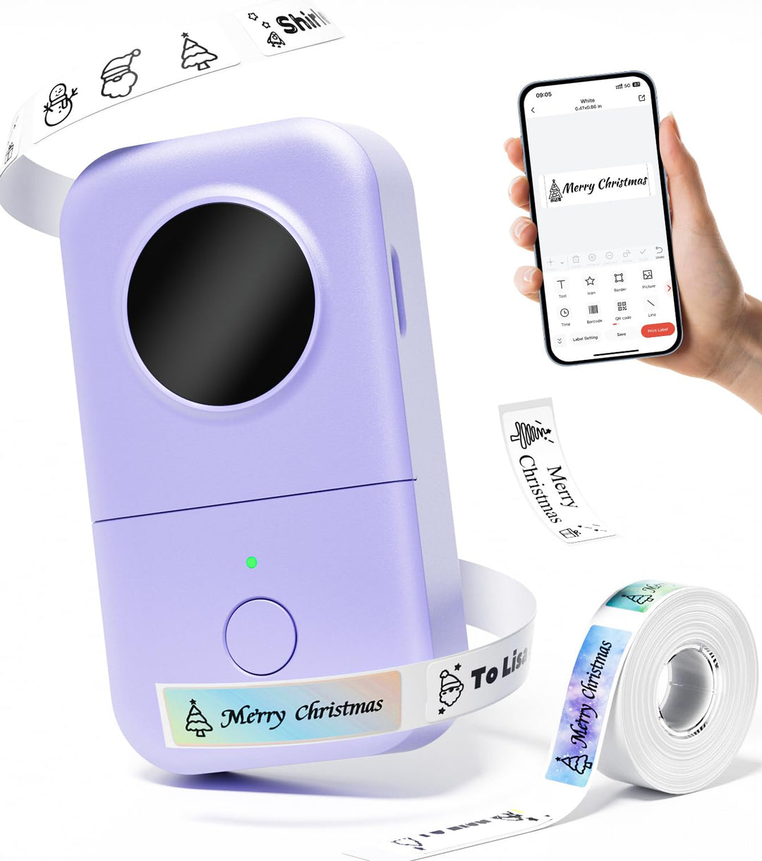Phomemo D30 Etikettiergerät -Tragbarer Beschriftungsgerät Selbstklebend Bluetooth Etikettendrucker M
