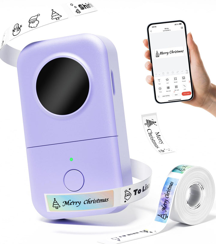 Phomemo D30 Etikettiergerät -Tragbarer Beschriftungsgerät Selbstklebend Bluetooth Etikettendrucker M