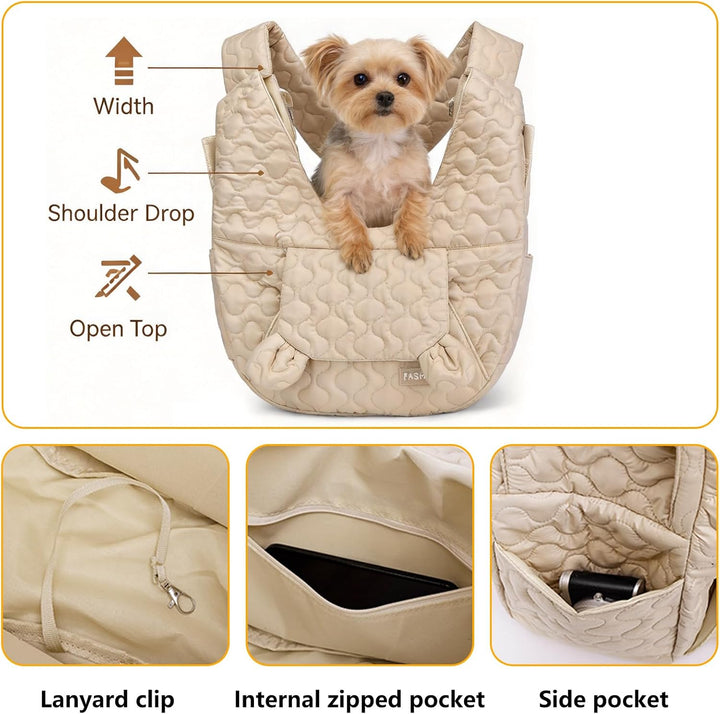 Hundetragetasche Bis 10 Kg, Hundetasche Für Kleine Hunde aus Nylon, Weiche Hunde Tragetasche, Frontp