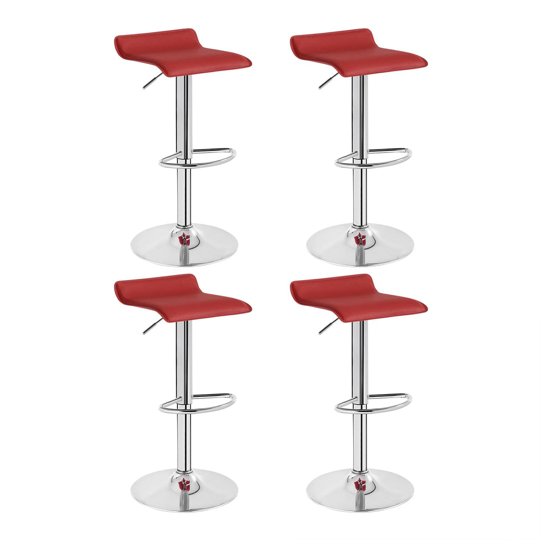 WOLTU 4er Set Barhocker Design Stuhl Drehstuhl Tresenstuhl，stufenlose Höhenverstellung, verchromter