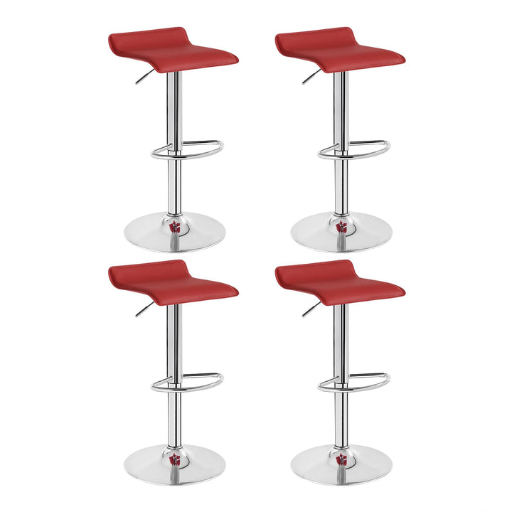 WOLTU 4er Set Barhocker Design Stuhl Drehstuhl Tresenstuhl，stufenlose Höhenverstellung, verchromter