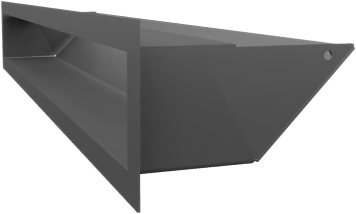KRATKI Lüftungsgitter LUFT | Warmluftgitter 9 x 60 cm | Graphit | Abluftgitter für Kamin Belüftung |