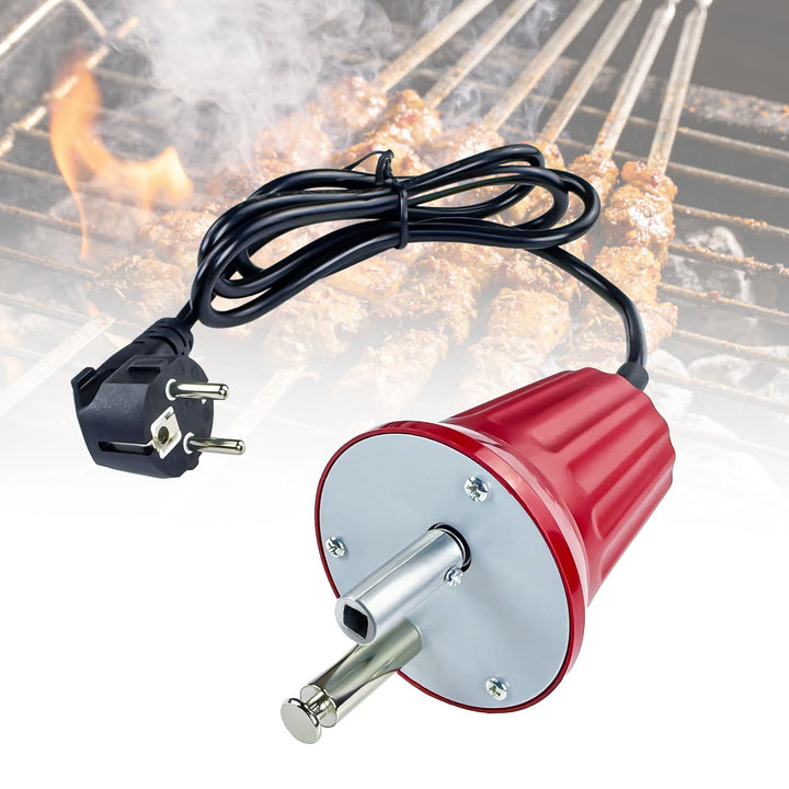 Grillmotor für Grillspiess, Elektromotor BBQ-Grillmotor 220V-240V Regelbar Outdoor Drehmotor für Rot