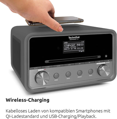 TechniSat DIGITRADIO 584 – Stereo DAB+ Internetradio (CD-Player, Wireless-Charging, WLAN, Bluetooth,