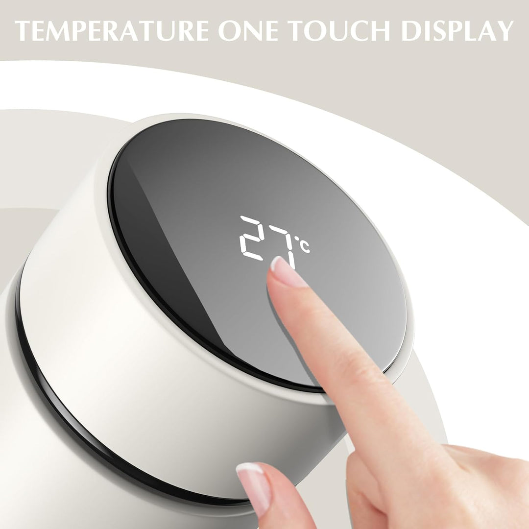 Homealexa 500ml Thermosflasche, Vakuum Isolierbecher Trinkflasche aus 304 Edelstahl, LED-Touchscreen