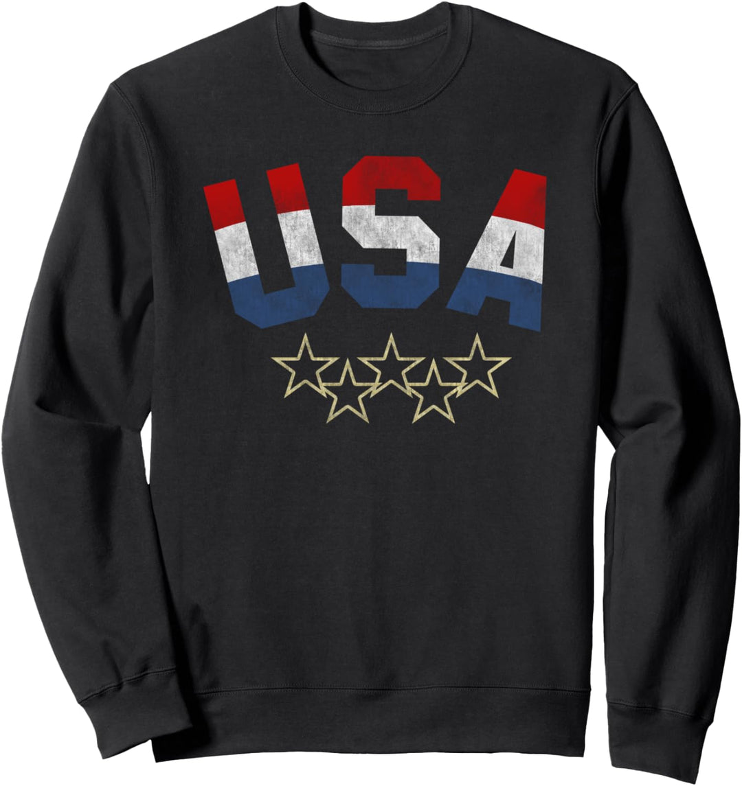 Trendy USA 1894 Red White And Blue Stripped Sweatshirt