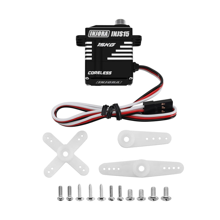 INJORA INJS15 15KG Kernloser Mikroservo mit Hohem Drehmoment für 1/18 1/24 RC Crawler Upgrade