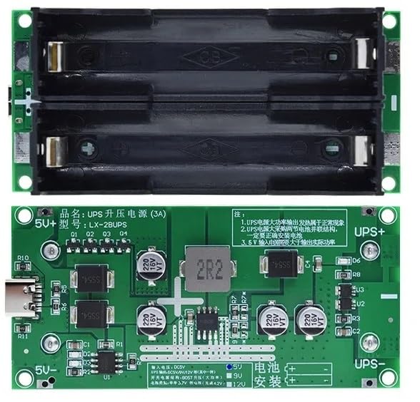 1 Stück 5V 3A 18650 USV unterbrechungsfreie Stromversorgung Type-C -USB-Lithium-Batterieladegerät