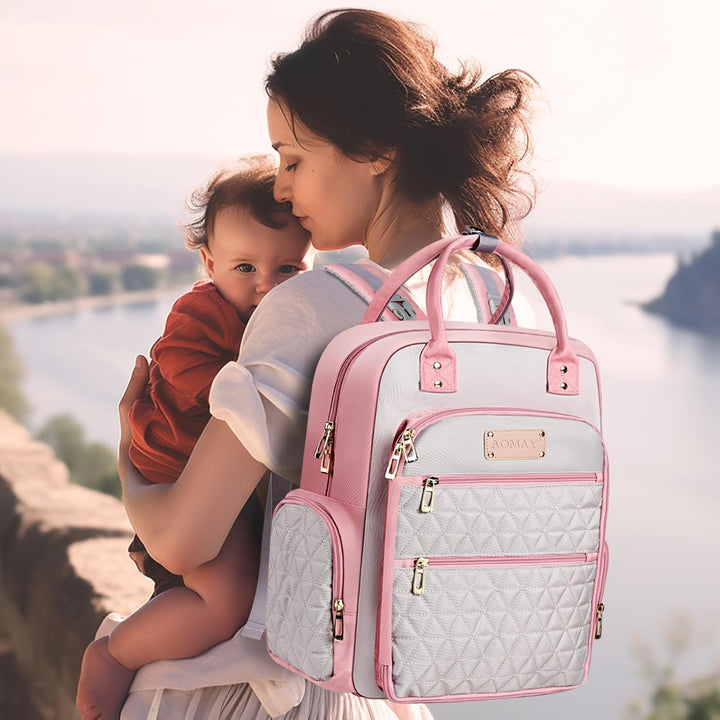 Wickeltasche Rucksack – Mama-Tasche für Krankenhaus, Reiserucksäcke, grosses Fassungsvermögen, multi