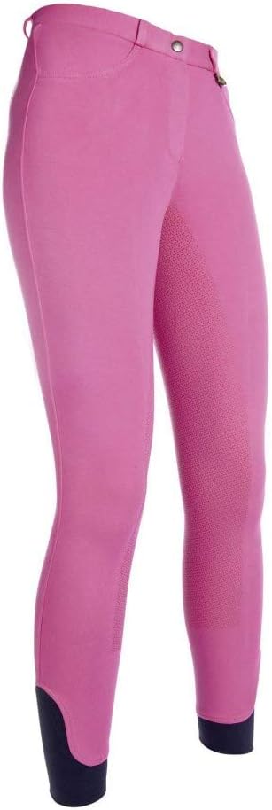 HKM Damen Reithose Silikon Vollbesatz Kate Bordeaux 5700 Olivgrün 128, 5700 Olivgrün 128