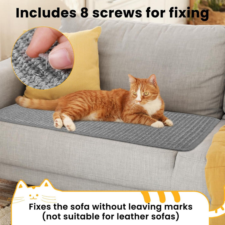 2 Stück Kratzwand für Katzen, Kratzmatte Katze Wand 50 x 25 cm, Eckenschutz Katze, Sisal Katzen Krat