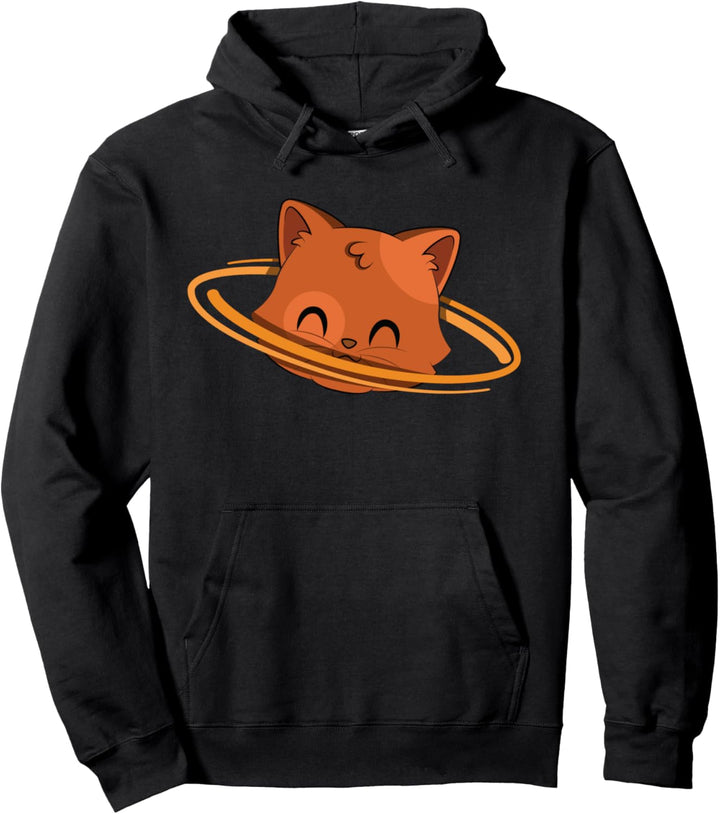 Saturn Galaxy Planet Katze Pullover Hoodie
