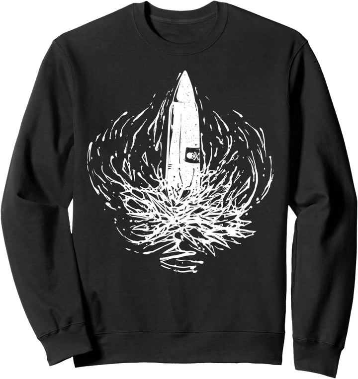 Gothic Bullet Horror Occult Skull And Bones (White) Sweatshirt