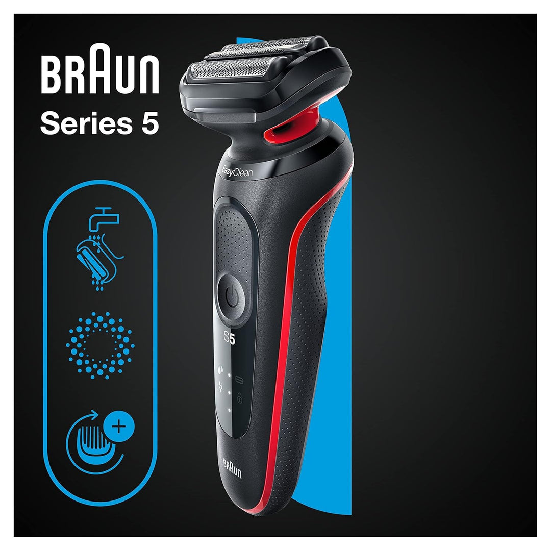 Braun Series 5 Elektrorasierer, EasyClean Rasierer Herren, Wet & Dry, Made in Germany, 51-R1000s, Ro