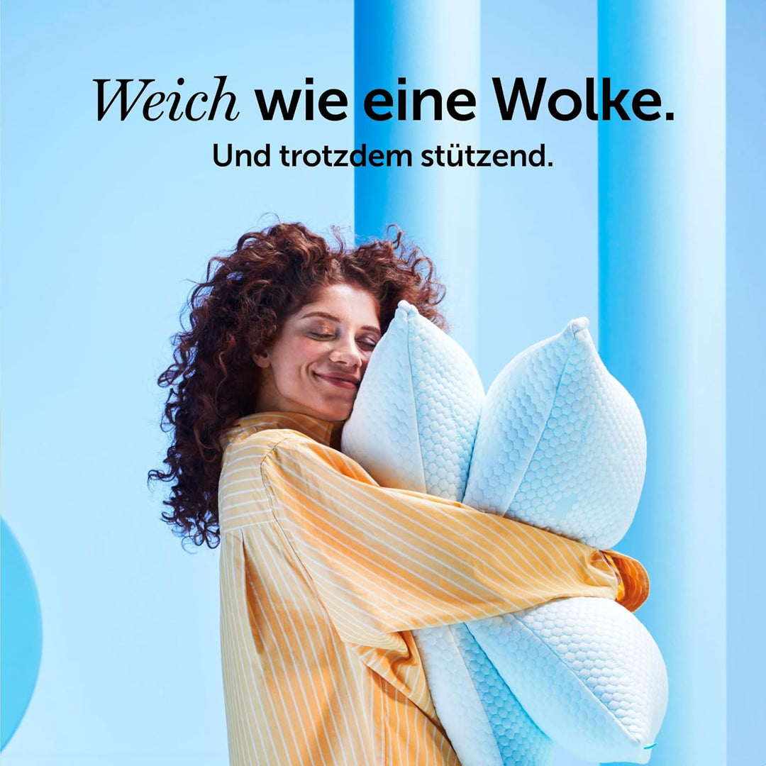 Cloudpillo 2er-Pack Premium Memory Foam Kissen - Höhenverstellbares Kopfkissen 40x80 cm - Ergonomisc