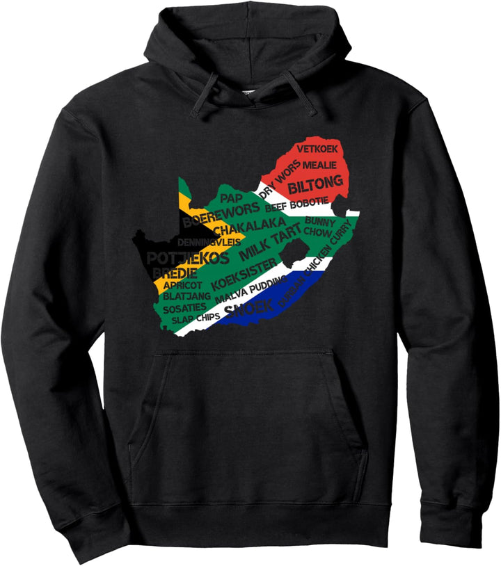 South Africa Food South African Flag Map Nostalgia Pullover Hoodie
