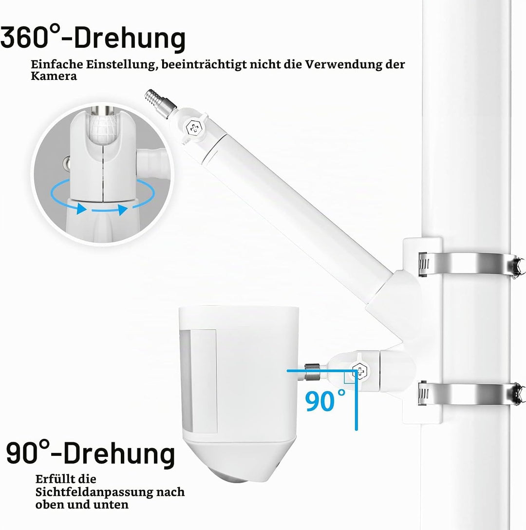 HOLACA 2-in-1-Mastenhalterung für Ring-Solarpanel, Spotlight Cam Akku und Stick Up Cam/Pro Akku Zube