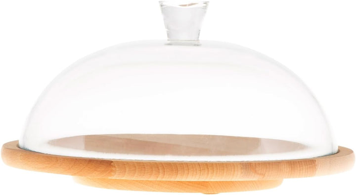 AMBITION Käseglocke drehbar ⌀33,5 cm Sophie rundes Käsebrett mit Deckel Kuchen Tortenständer Servier
