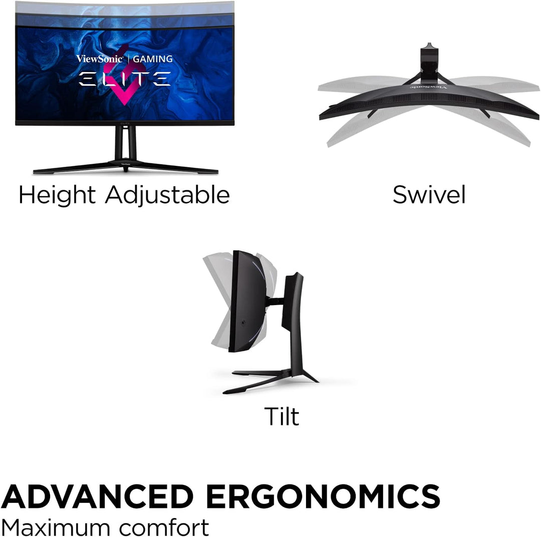 Viewsonic XG341C-2K 86,4 cm (34 Zoll) Curved Gaming Monitor (UWQHD, Quantum Dot, 1ms, 200 Hz, FreeSy