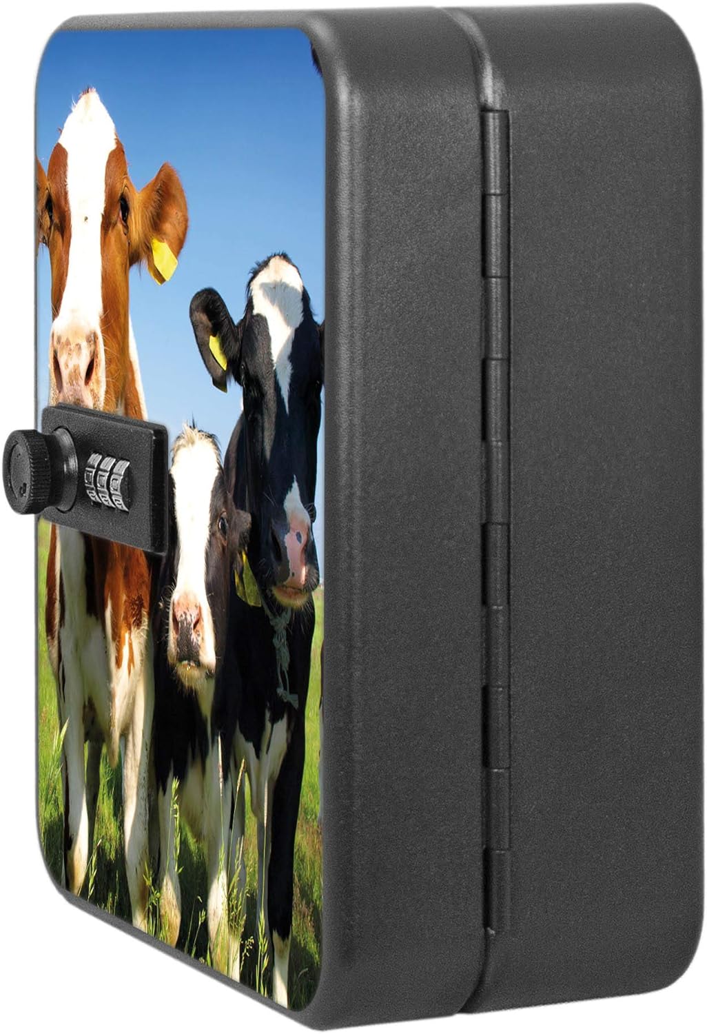 banjado® Burg-Wächter® abschliessbarer Schlüsselkasten mit Motiv Kühe für 20 Schlüssel - Schlüsselka