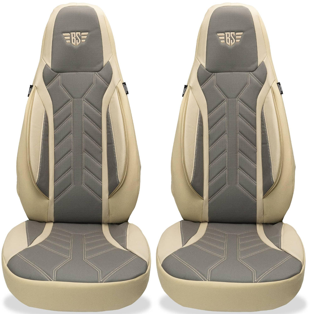 BREMER SITZBEZÜGE Mass Sitzbezüge Schonbezüge für Ford Fiesta MK 7 DPL509 DPL509 - Beige/Grau Fiesta