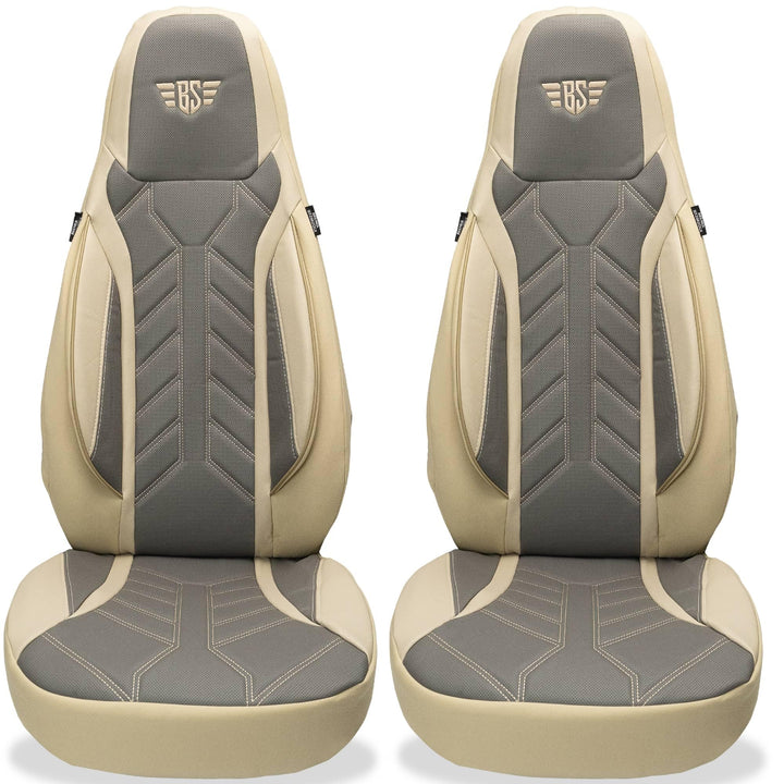 BREMER SITZBEZÜGE Mass Sitzbezüge Schonbezüge für Ford Fiesta MK 8 DPL509 DPL509 - Beige/Grau Fiesta