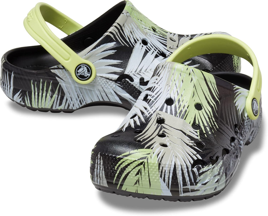 Crocs Baya Clog K Unisex Kinder Clog 19/20 EU Tropical Black Print, 19/20 EU Tropical Black Print
