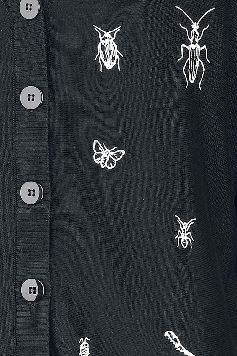 Jawbreaker Way Out Cardigan Frauen Cardigan schwarz/weiss Gothic M Schwarz/Weiss, M Schwarz/Weiss