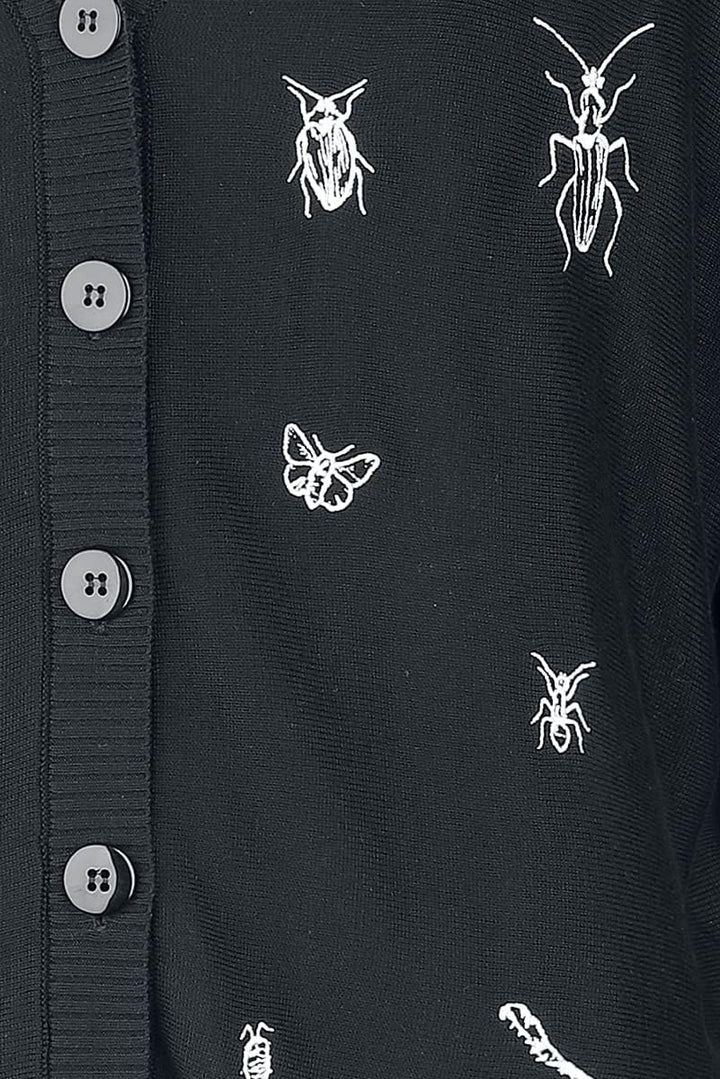 Jawbreaker Way Out Cardigan Frauen Cardigan schwarz/weiss Gothic M Schwarz/Weiss, M Schwarz/Weiss