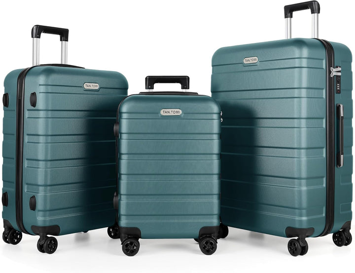 TANTOMI Kofferset 3-teilig, ABS Hartschalenkoffer Set, Reisekoffer Set mit Rollen, Gepäck-Sets (20/2