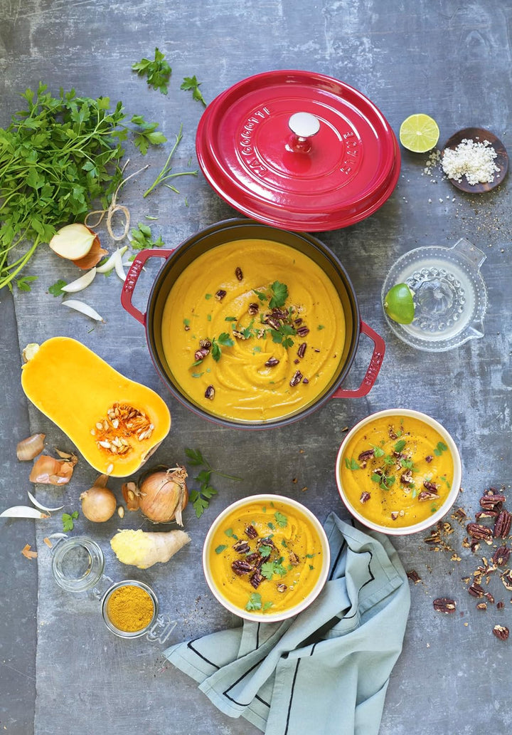 STAUB Gusseisen Bräter/Cocotte, Rund 24 cm, 3,8 L, Aromaregen Funktion, Für alle Herdarten geeignet,