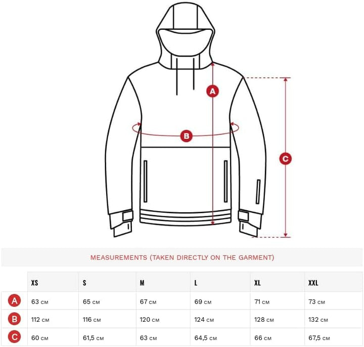 SIROKO W1 Ski- & Snowboardjacke Herren Wasserdicht Wärmeschutz Fronttasche Wintersport S Bordeauxrot