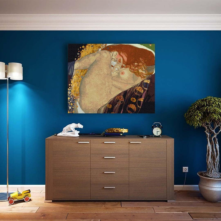 Artnapi Malen nach Zahlen Erwachsene mit Rahmen | DIY Handgemalt | Danae - Gustav Klimt | Kit für An