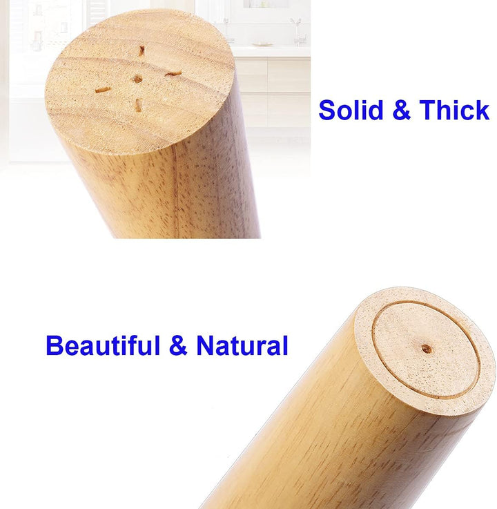 Qrity Möbelfuss Holz, 4 Stück 20cm Holzfüsse Möbelfüsse Sofafüsse mit Montageplatten & Schrauben für