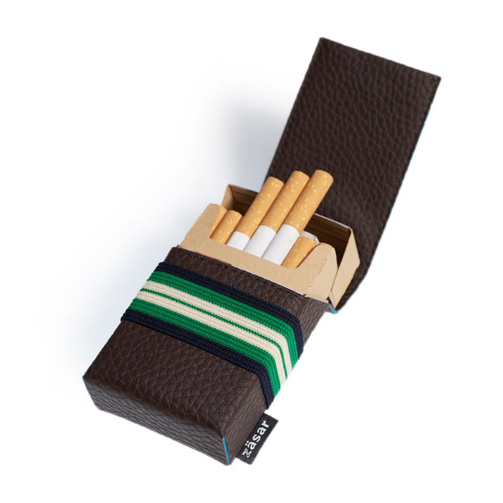 FLAPCASE N°1 • RODEO • Designer Zigarettenetui, Made in Austria, Gummiband, Leder vegan Zigarettenbo
