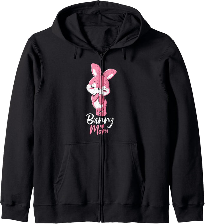 Kaninchen: Bunny Mom - Mutter Sprüche Kapuzenjacke