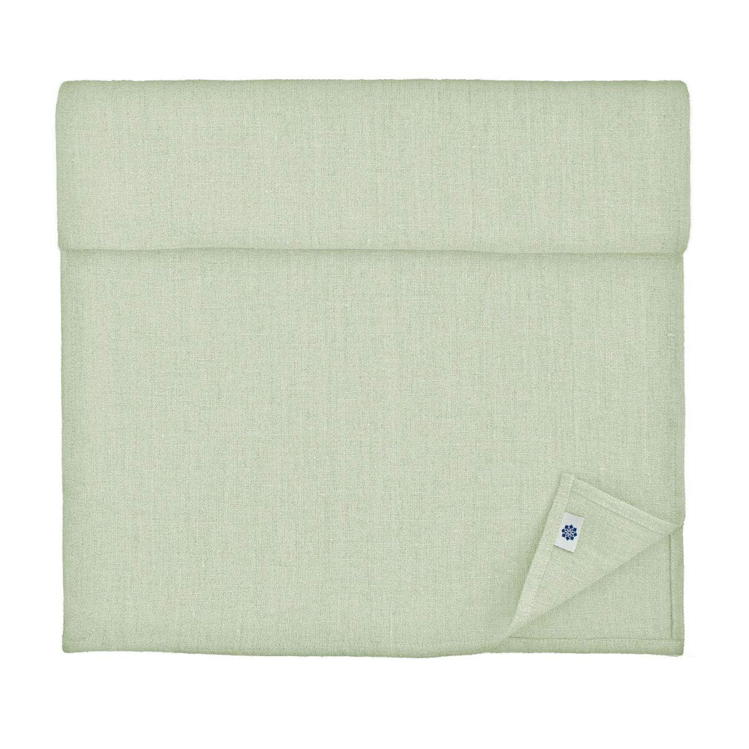 Linen &amp; Cotton Tischläufer Stoff Tischband Tischdeko Hygge 100% Leinen, Hellgrau Grau (40 x 150 cm)