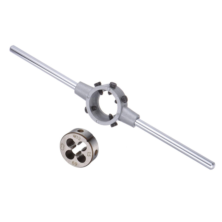 Die Stock Griff Set, M12x1.5 Gewindeschneideisen & Passend für 38mm Aussendurchmesser / M12-M16 Gewi