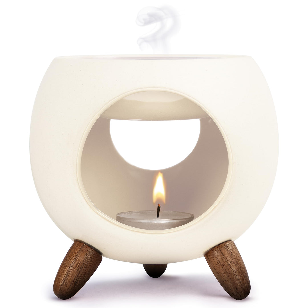 Sabai Scent Duftlampe – Elegantes Duftlicht – 3-beiniges Design – für ätherisches Öl + Duftwachs – p